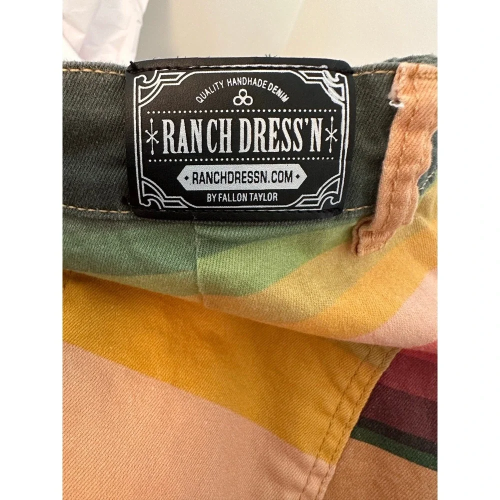 Ranch Dress'n Rainbow Flare Pants‎ Split Leg Western Rodeo Women's Size 10